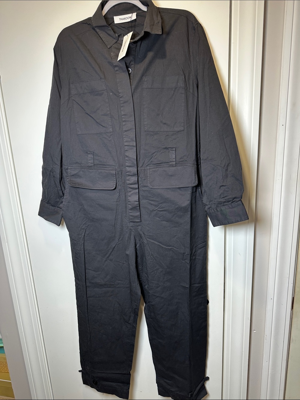 Thakoon Black Utility Jumpsuit with Flap Pockets (20)